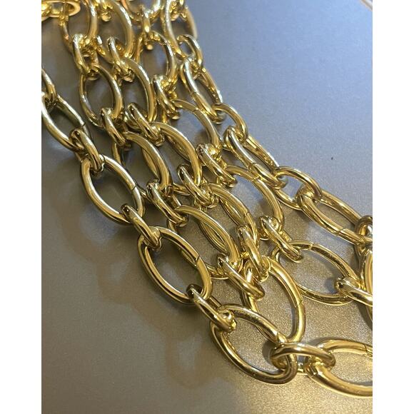 Tiffany & Co. 18K Gold 27 Clasping Links Necklace Choker 4 Charms 15.3” Pristine - Picture 5 of 16